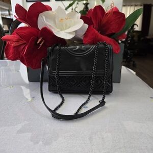 Tory Burch Black Chain Strap Shoulder Bag
